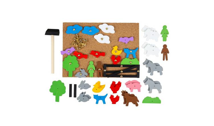 Bigjigs Toys Farm Pin-a-Shape - 3 Years +