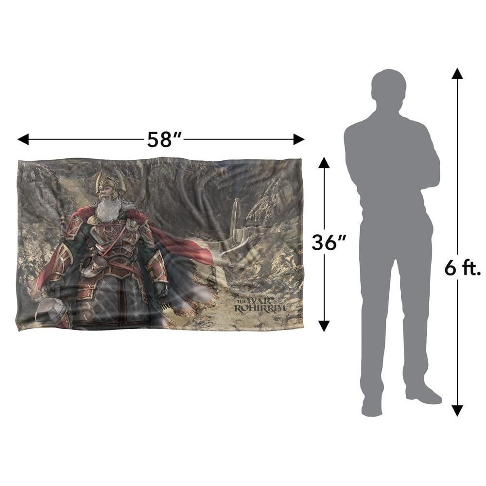 The Lord of the Rings: The the Rohirrim Helm Hammerhand Blanket - 91cm x 147cm - Image 4
