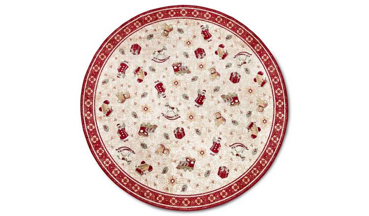 Villeroy & Boch Red Nostalgic Shine Round Rug - 150cm