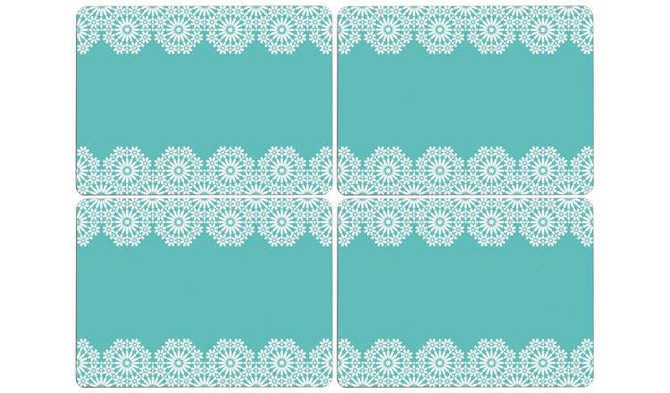 Orsina Garland Set Of Four Placemats - Blue