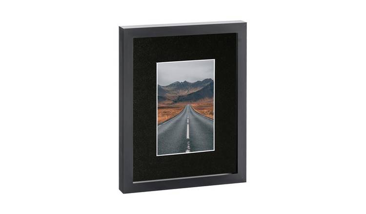 Nicola Spring Photo Frame - 8" x 10" with Mount - Black/Black