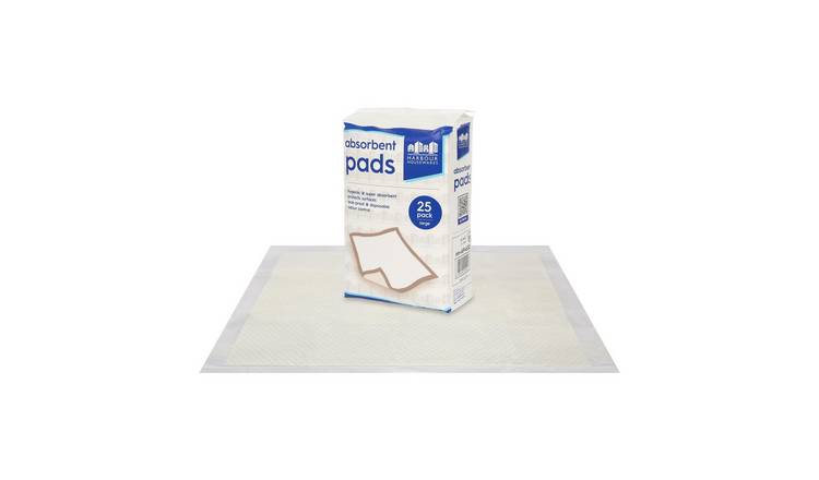 Harbour Housewares Disposable Incontinence Bed Pads - Pack of 25