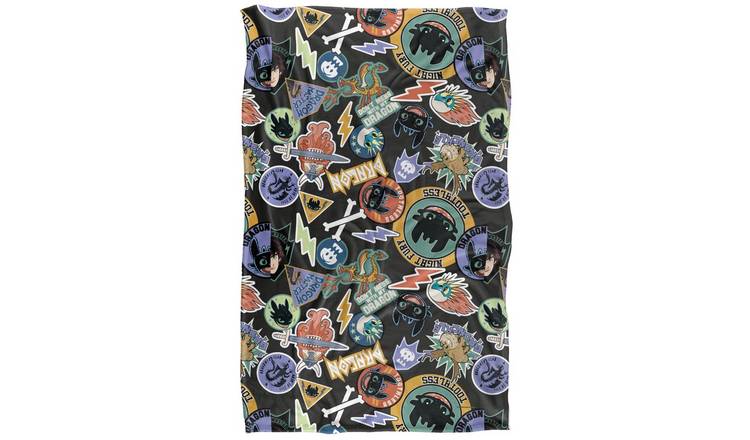 How To Train Your Dragon Toothless Badge Soft Touch Blanket - 152cm x 127cm