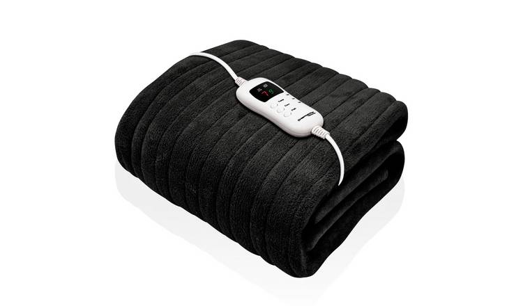 Dreamcatcher Microfleece Heated Throw Electric Blanket - Black