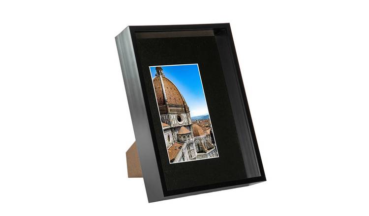 Nicola Spring 3D Deep Box Frame - 8 x 12" with A5 Mount - Black/Black