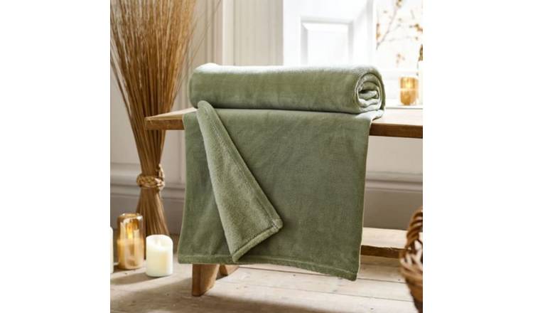 Deyongs Snuggle Touch Throw - Sage Green