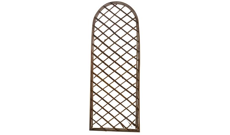 Primrose Extra Strong Round Arched Willow Woven Trellis Plant Support - 180cm
