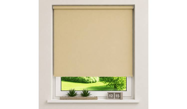 New Edge Blinds Taupe Thermal Blackout Roller Blind - 170cm x 165cm