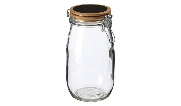 Orsina Appert Glass Storage Jar with Wooden Lid 1500 ml