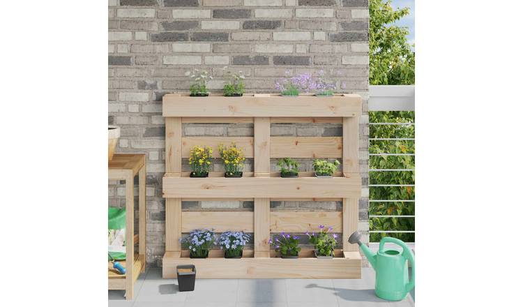 Walplus Pack of 24 Polypropylene Flower Box - Black - 13.5 x 9 x 9.5 cm