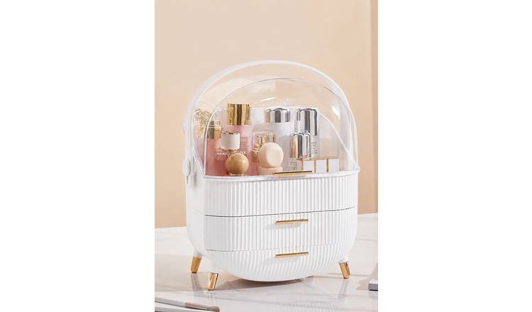 Neo Three Layer Cosmetic Makeup Organiser - White