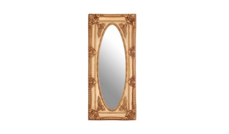 Orsina Marseille Finish Oval Border Full Length Wall Mirror - Gold