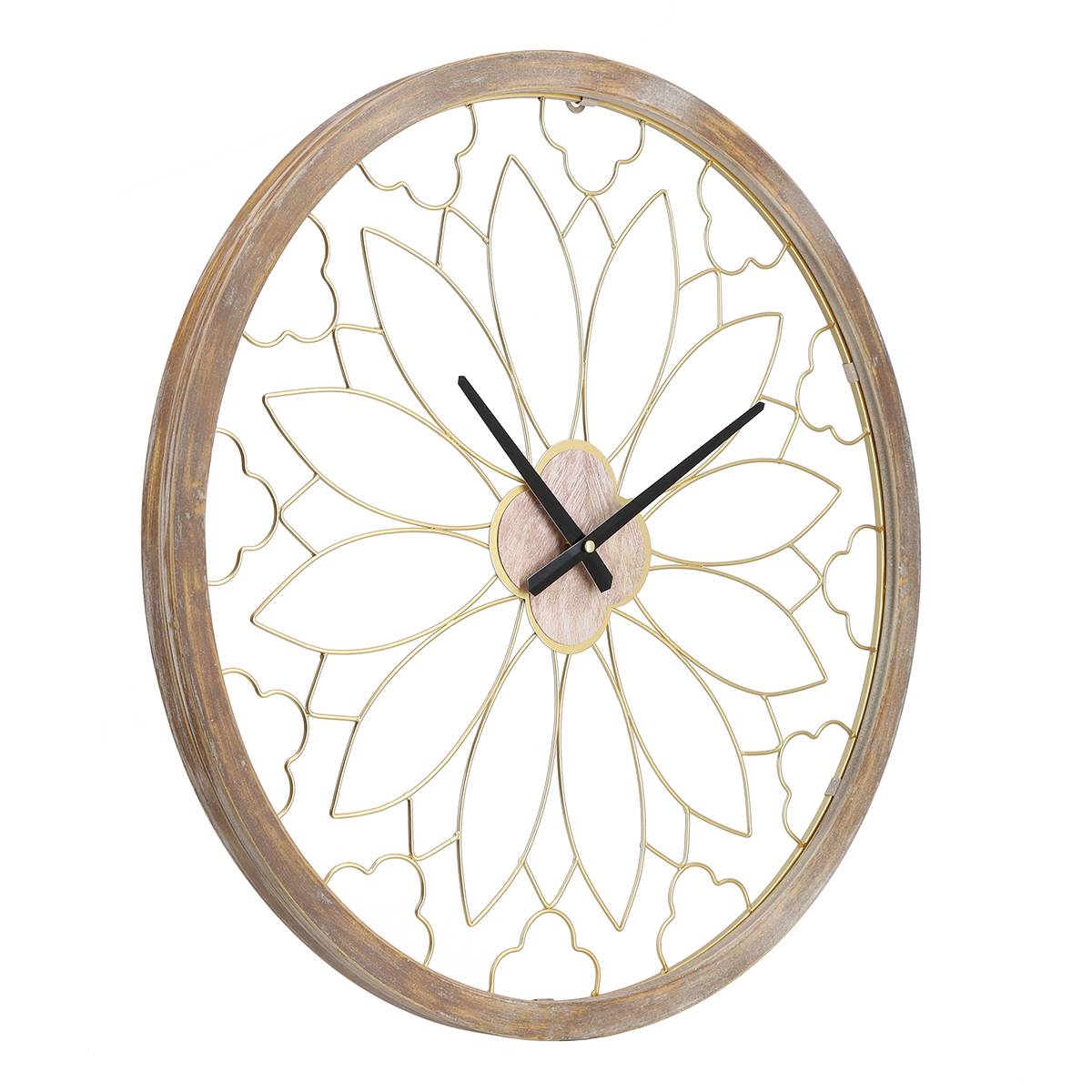 Charles Bentley Ullswater Indoor Outdoor Round 60cm Skeleton Wall Clock - Brown - Image 5