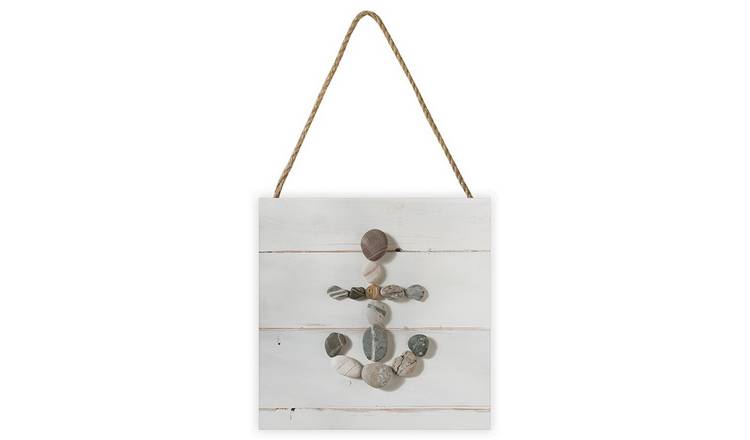 Ian Winstanley Wooden Anchor Plaque - Off White