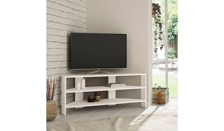 Decortie Thales Corner Particleboard TV Unit - White