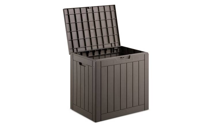 VonHaus 118L Weatherproof Outdoor Garden Storage Box - Grey