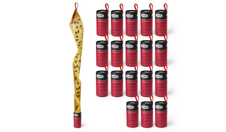 Bug Off Double-Sided Sticky Fly Trap Tape - Pack of 18