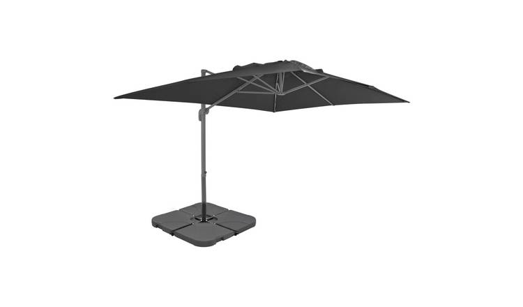 Walplus Garden Parasol - Anthracite - 400 x 300 x 268 cm