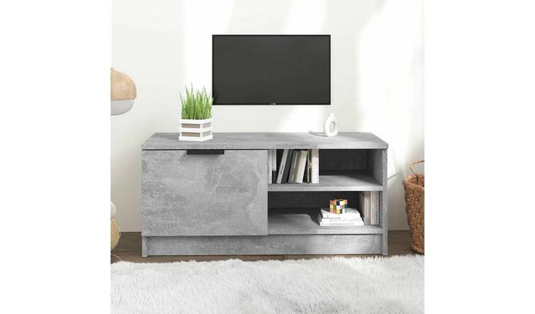 Walplus Engineered Wood TV Cabinet - Concrete Grey - 80 x 35 x 36.5 cm