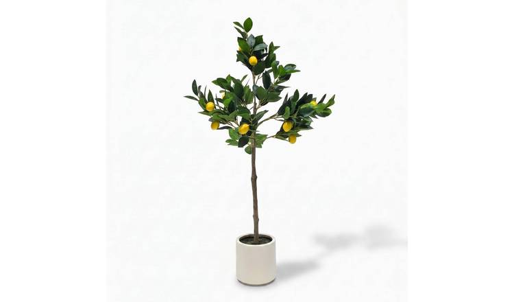 Homescapes Luxury Artificial Lemon Tree – 120 cm – Green