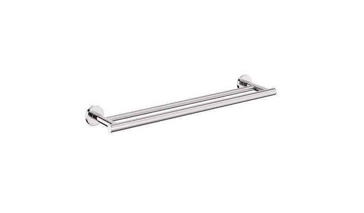 Cosmic Architect Double Towel Rail - Chrome