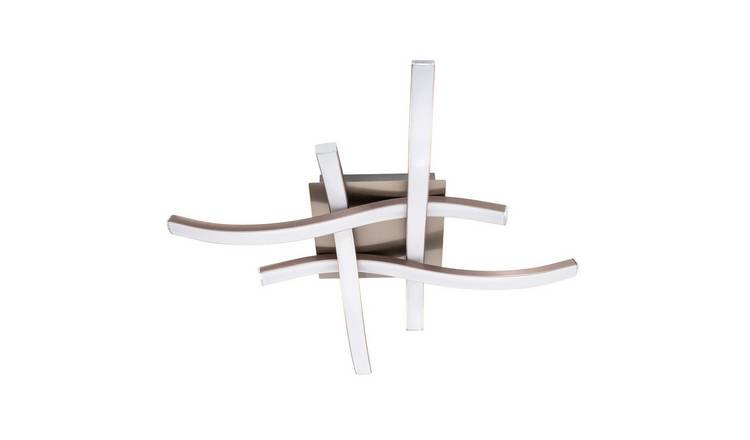 Happy Homewares LED in Brushed Nickel with 4 Strips Ceiling Light - 43cm