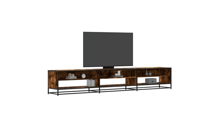 Walplus Engineered Wood TV Cabinet - Smoked Oak - 270 x 40 x 46 cm