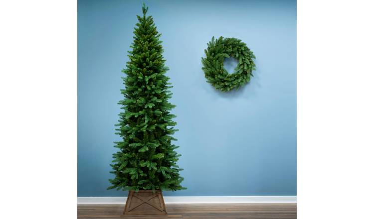 Christmas Tree World 8ft Outdoor Ultra Slim Mixed Pine Christmas Tree