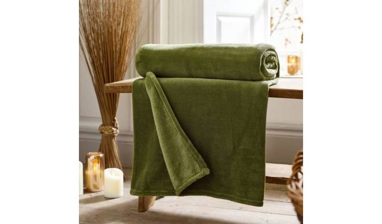 Deyongs Snuggle Touch Throw - Dark Green