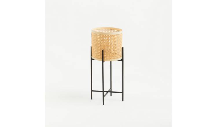 Orsina Depok Large Rattan Planter with Metal Stand