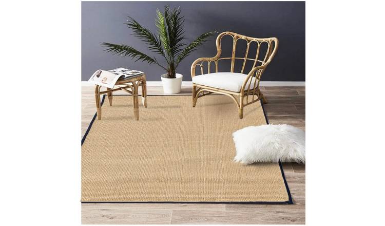 Mega Flooring Beige Modern Bordered Rug - 67 x 200cm