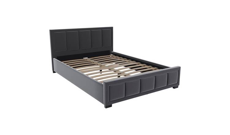 Vida Designs Vanita Double Fabric Bed - Dark Grey