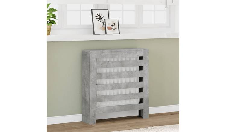 Walplus Engineered Wood Radiator Cover - Concrete Grey - 78 x 20 x 82 cm