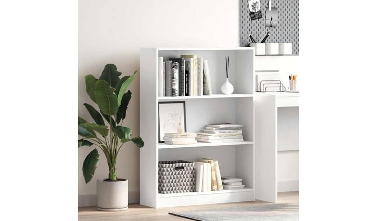 Walplus Engineered Wood Bookcase - White - 80 x 24 x 109 cm