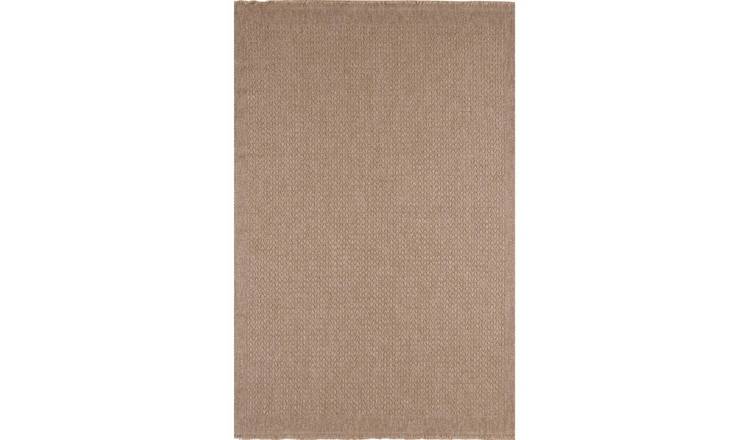 The Rugs Beige Nature Outdoor Indoor Plain Rug - 80 x 150cm