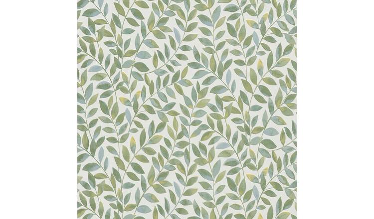 Erismann Ameroso Leaf Blown Vinyl Textured Wallpaper - Green