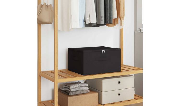 Walplus Pack of 6 Fabric Storage Box Non-woven - Anthracite - 43 x 34 x 23 cm
