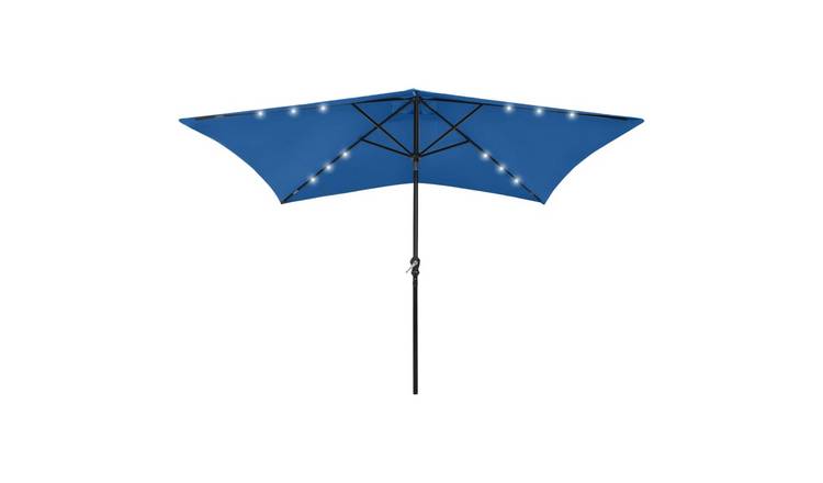 Walplus Polyester Garden Parasol - Azure Blue - 200 x 300 x 247 cm