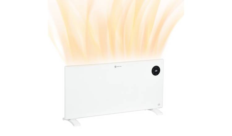 HOMCOM 2000W Wall Mounted Electric Heater with LED Display - White