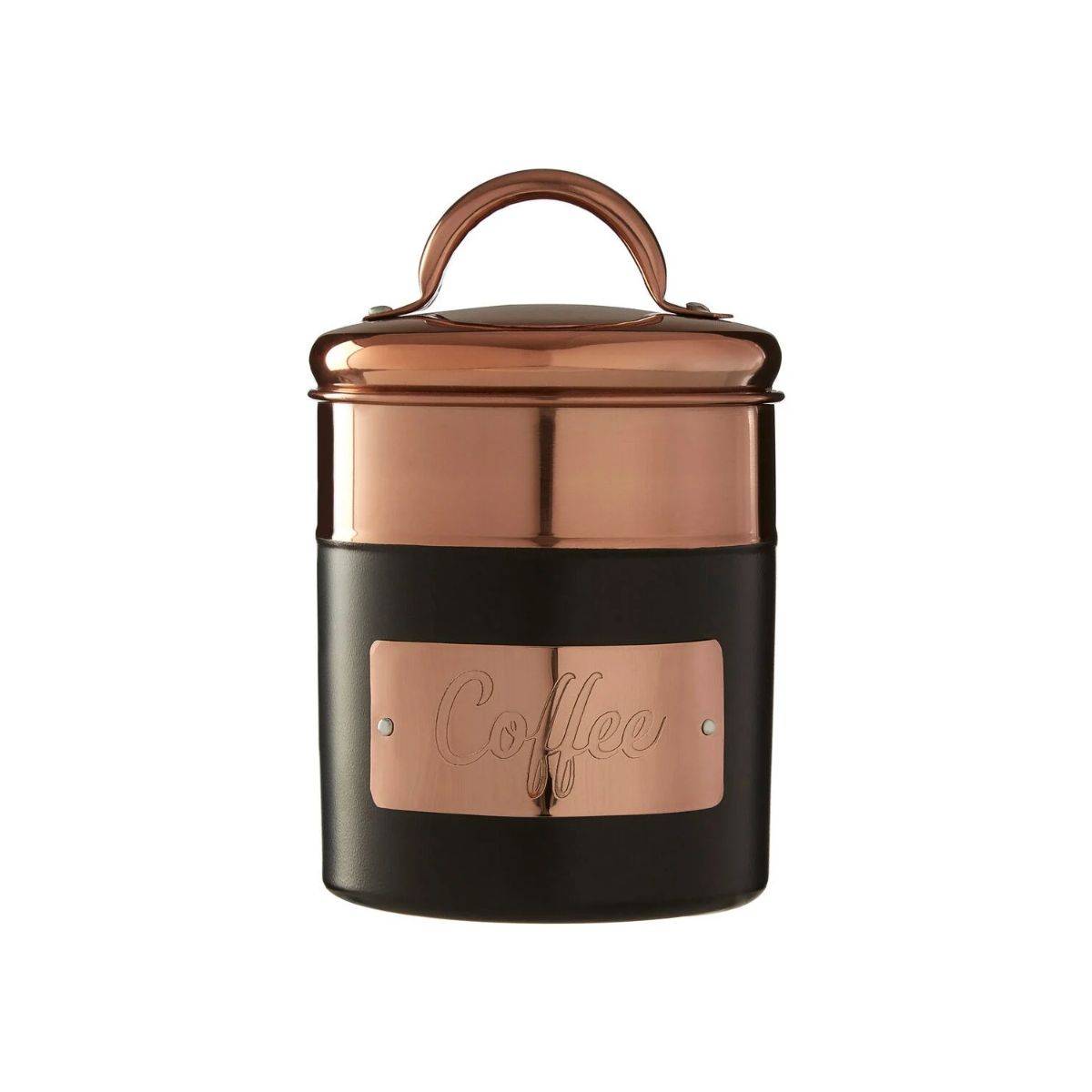 Orsina Prescott Charcoal And Copper Coffee Canister - Image 1