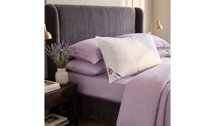 Homescapes Lavender Scented Goose Feather and Down Pillow