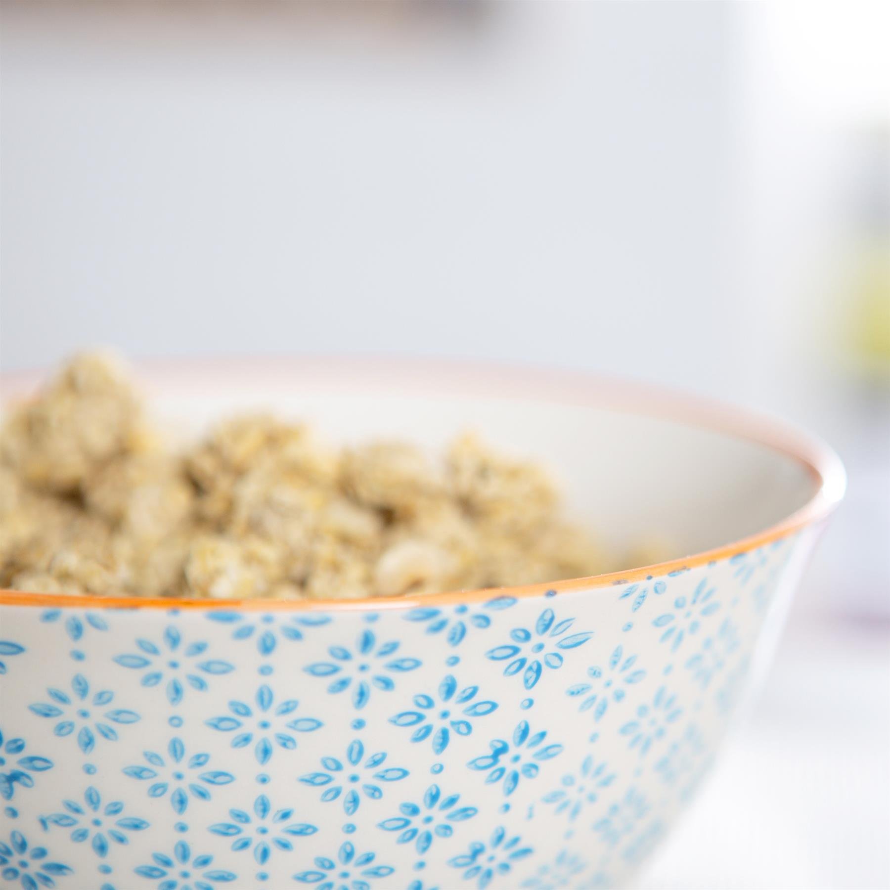Nicola Spring Hand-Printed Cereal Bowls - 3 Colours - Pack of 6 - Image 3