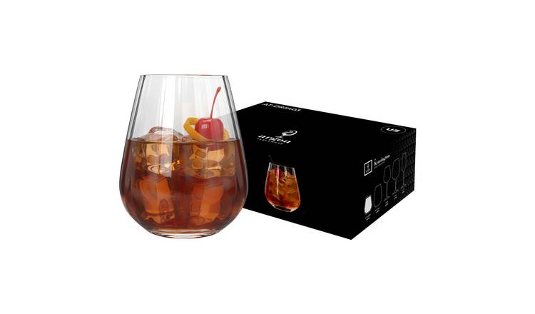 Argon Tableware Kensington Optic Crystal Tumbler Glasses - 460ml - Pack of 48