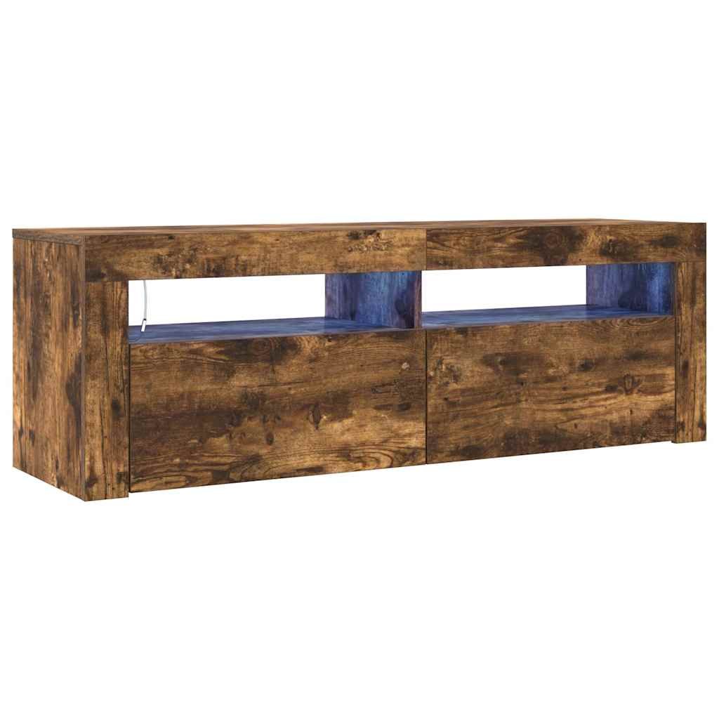 Walplus LED Engineered Wood TV Cabinet - Dark Oak - 120 x 35 x 40 cm - Image 2