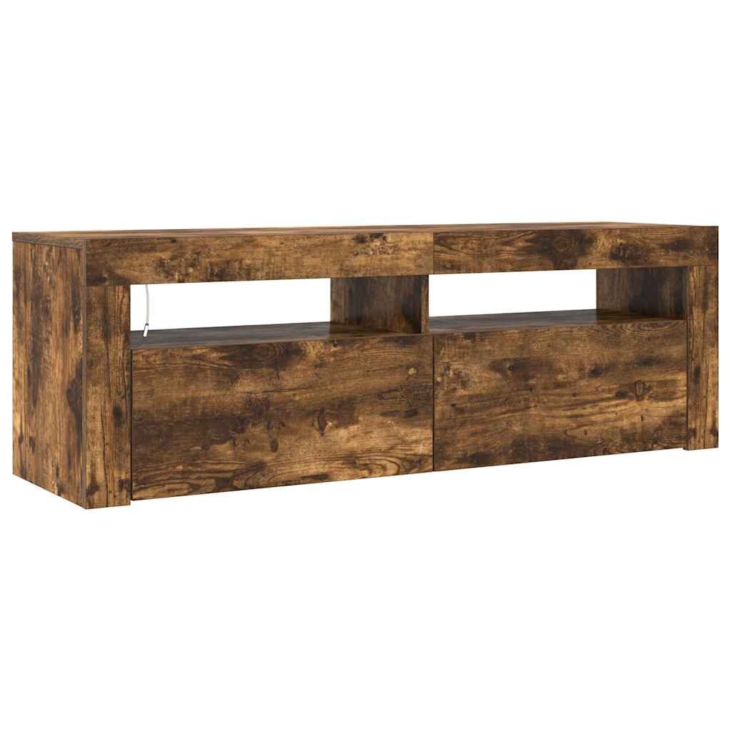 Walplus LED Engineered Wood TV Cabinet - Dark Oak - 120 x 35 x 40 cm - Image 6