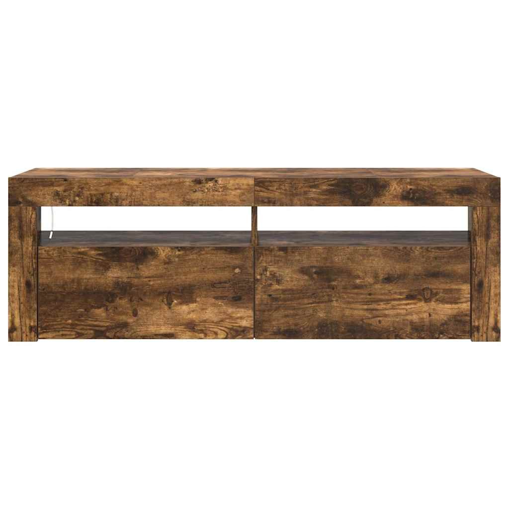 Walplus LED Engineered Wood TV Cabinet - Dark Oak - 120 x 35 x 40 cm - Image 7