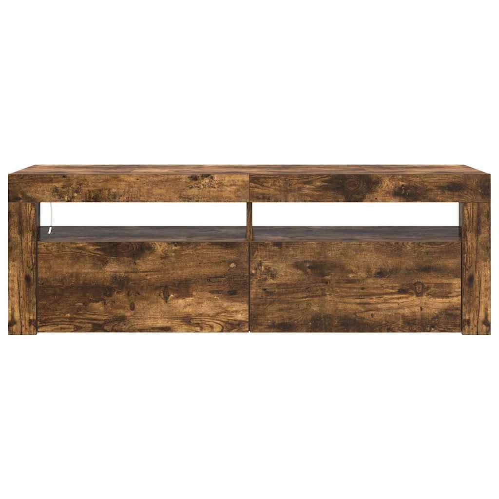 Walplus LED Engineered Wood TV Cabinet - Dark Oak - 120 x 35 x 40 cm - Image 7