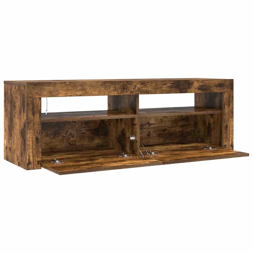 Walplus LED Engineered Wood TV Cabinet - Dark Oak - 120 x 35 x 40 cm - Image 8