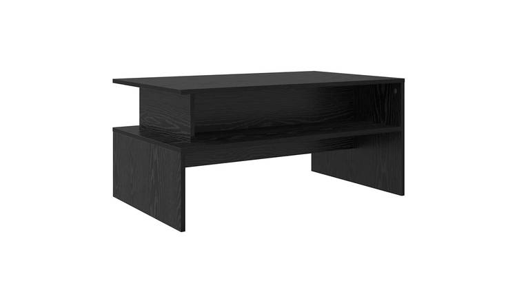 Walplus Engineered Wood Coffee Table - Black Oak - 90 x 55 x 42.5 cm