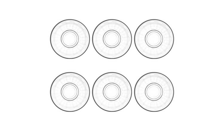 LAV Klasik Glass Turkish Tea Cup Saucers - Pack of 6